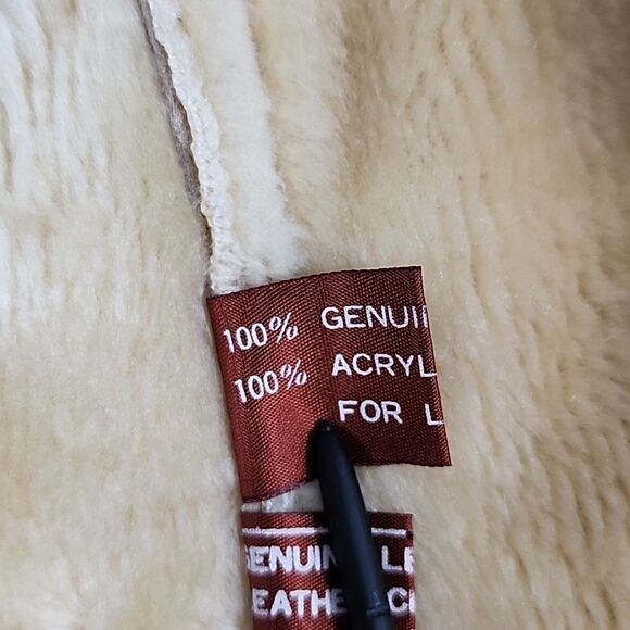 Vintage Cabin Core Leather P.B.D. Coat Shearling Rancher Marlboro - Picture 12 of 16